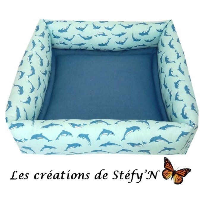 Couffin carré réversible DAUPHIN 40x40x12cm