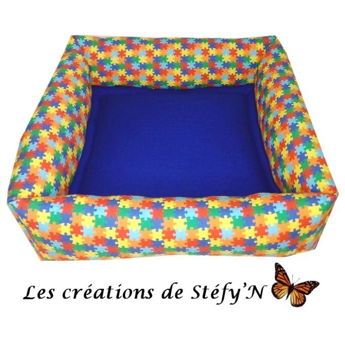Couffin carré PUZZLE 38x38x12cm